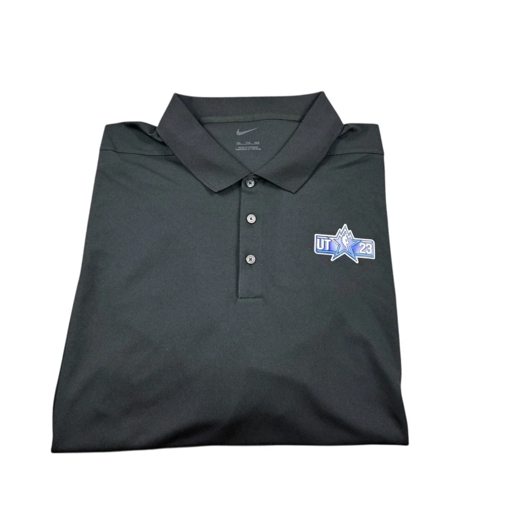 Nike NBA Allstar Game 2023 Long Sleeve Black Performance Polo Mens 2XL DC2104-01